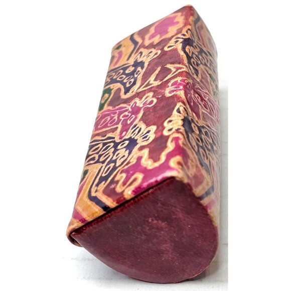 Handcrafted Batik Glasses Case With Mirror Multicolor Abstract Design - Picture 2 of 10